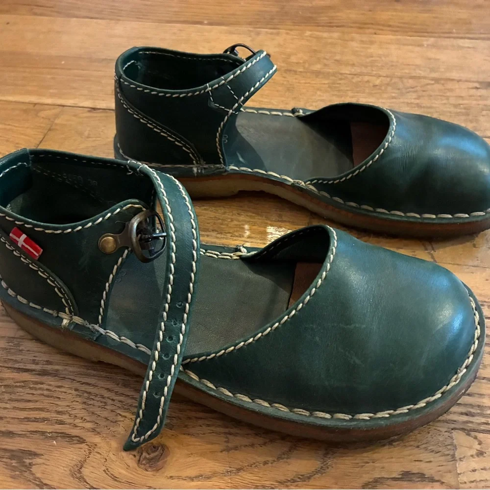 Duckfeet Mols 38 Green Mary Jane Sandals - Picture 3 of 9